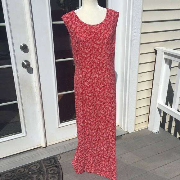 red maxi dress size 18